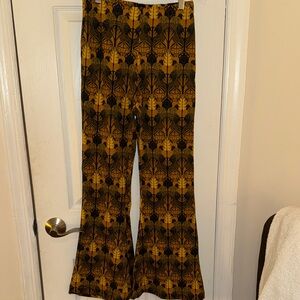 FARM Retro Owl - stretch Patterned Flare Pants